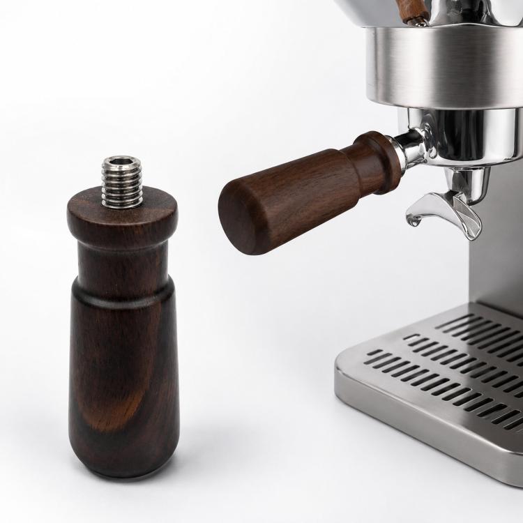 Manico di ricambio in legno di noce compatibile con portafiltri per espresso M10