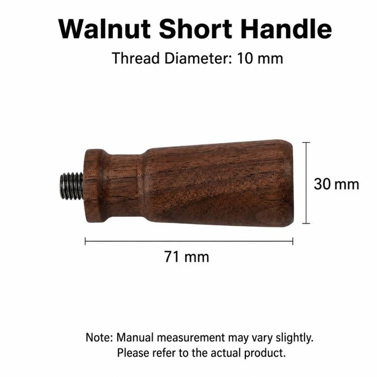 Manico di ricambio in legno di noce compatibile con portafiltri per espresso M10