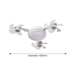 Ventilatore da soffitto con attacco a vite E27, ventilatore silenzioso ad alta portata d'aria per soggiorno., 45cm 3-Head, 50cm 4-Head