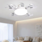Ventilatore da soffitto con attacco a vite E27, ventilatore silenzioso ad alta portata d'aria per soggiorno., 45cm 3-Head, 50cm 4-Head