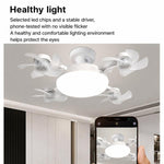 Ventilatore da soffitto con attacco a vite E27, ventilatore silenzioso ad alta portata d'aria per soggiorno., 45cm 3-Head, 50cm 4-Head