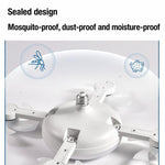Ventilatore da soffitto con attacco a vite E27, ventilatore silenzioso ad alta portata d'aria per soggiorno., 45cm 3-Head, 50cm 4-Head