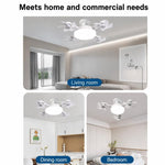 Ventilatore da soffitto con attacco a vite E27, ventilatore silenzioso ad alta portata d'aria per soggiorno., 45cm 3-Head, 50cm 4-Head