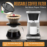Filtro per caffè riutilizzabile compatibile con le macchine da caffè a goccia Kalita Wave 185 e la macchina per caffè monodose OXO Brew da 8 tazze.