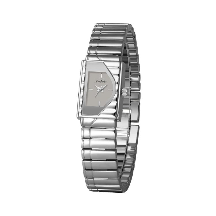 Orologio da donna vintage BS Bee Sister FA1927, elegante orologio al quarzo geometrico asimmetrico con cinturino in metallo.