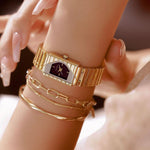Orologio da donna vintage BS Bee Sister FA1927, elegante orologio al quarzo geometrico asimmetrico con cinturino in metallo.