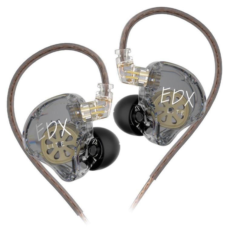 Auricolari cablati KZ-EDX Lite con driver dinamico a magnete interno, cavo da 1,2 m, bassi profondi e cavo rimovibile, ideali per musica e gaming., Translucent Gray Standard, Translucent Gray With Mic, Transparent Standard, Transparent With Mic        ...
