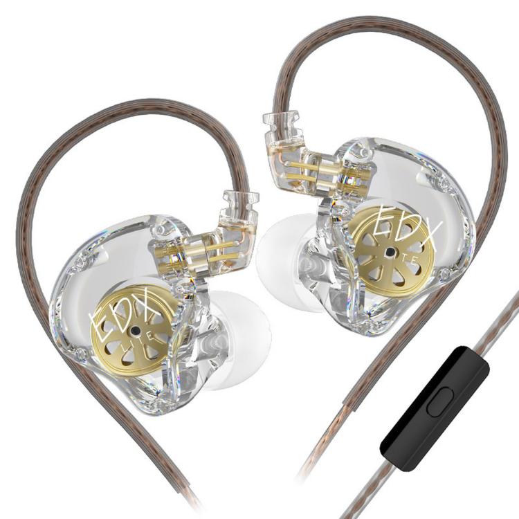 Auricolari cablati KZ-EDX Lite con driver dinamico a magnete interno, cavo da 1,2 m, bassi profondi e cavo rimovibile, ideali per musica e gaming., Translucent Gray Standard, Translucent Gray With Mic, Transparent Standard, Transparent With Mic        ...
