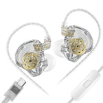 Auricolari cablati KZ-EDX Lite con driver dinamico a magnete interno, cavo da 1,2 m, bassi profondi e cavo rimovibile, ideali per musica e gaming., Translucent Gray Standard, Translucent Gray With Mic, Transparent Standard, Transparent With Mic        ...
