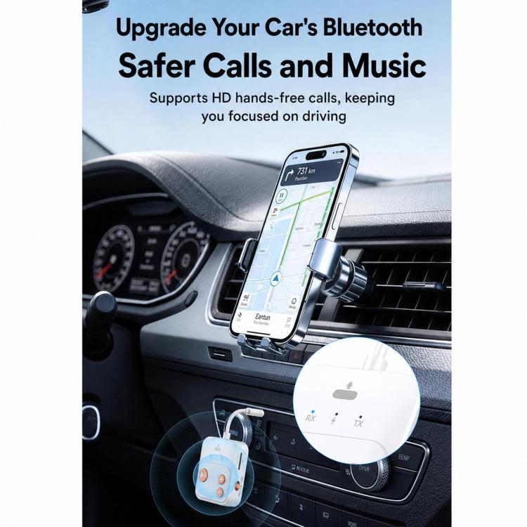 Adattatore per lettore musicale con scheda TF e ricevitore/trasmettitore Bluetooth 2 in 1, A26