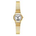Orologio da donna vintage BS Bee Sister FA1870, piccolo e rotondo, con cinturino espandibile in stile bambù e quadrante dei piccoli secondi.
