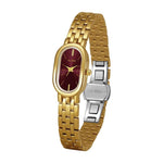 Orologio da donna vintage ovale BS Bee Sister FA1905 al quarzo con chiusura a farfalla