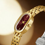 Orologio da donna vintage ovale BS Bee Sister FA1905 al quarzo con chiusura a farfalla
