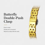 Orologio da donna vintage ovale BS Bee Sister FA1905 al quarzo con chiusura a farfalla