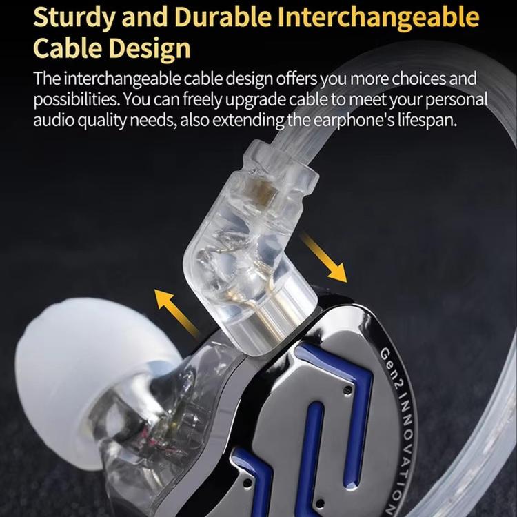 KZ-ZSN PRO 2 Auricolari in-ear ibridi dinamici + ad armatura bilanciata con cavo da 1,2 m, ideali per palcoscenici, voce, musica e gaming, con tecnologia Hi-Fi., Blue Black Standard, Blue Black With Mic, Silver Standard, Silver With Mic, Gold Standard ...