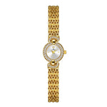 Orologio da polso vintage da donna BS Bee Sister FA1841 con bracciale, quadrante piccolo e raffinato, strass e movimento al quarzo.