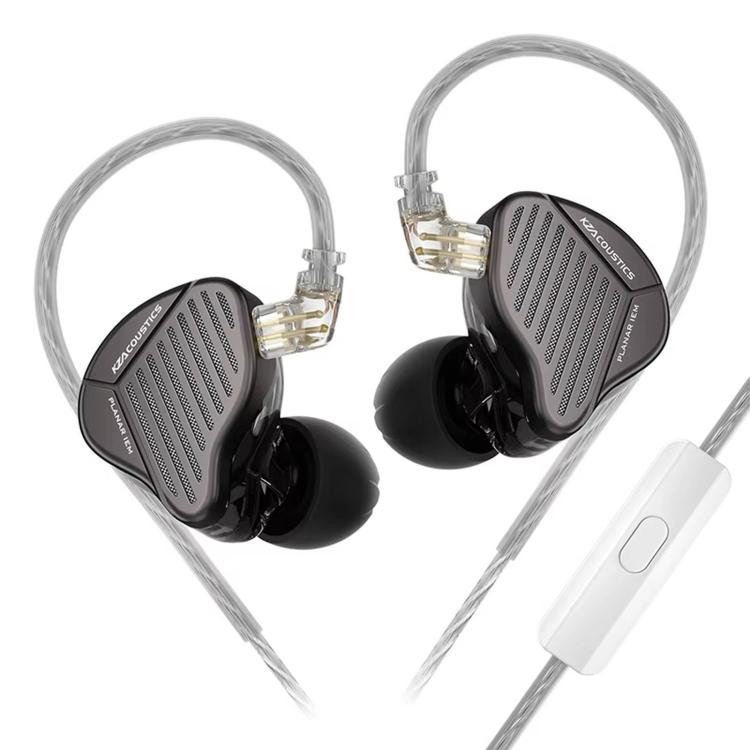 Auricolari KZ-PR1 Planar Magnetic con cavo da 1,2 m, driver planare da 13,2 mm, audio Hi-Fi ad alta risoluzione., Standard, With Mic
