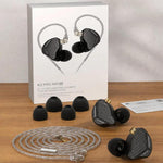 Auricolari KZ-PR1 Planar Magnetic con cavo da 1,2 m, driver planare da 13,2 mm, audio Hi-Fi ad alta risoluzione., Standard, With Mic