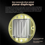 Auricolari KZ-PR1 Planar Magnetic con cavo da 1,2 m, driver planare da 13,2 mm, audio Hi-Fi ad alta risoluzione., Standard, With Mic