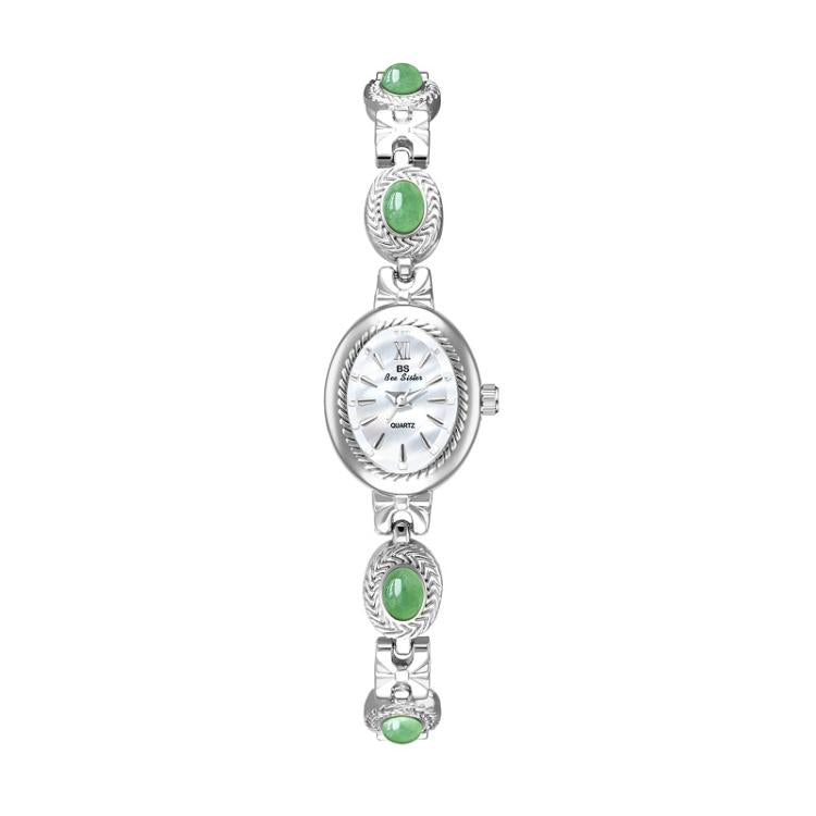 Orologio da polso ovale da donna BS Bee Sister FA1859, vintage analogico al quarzo, gioiello elegante.