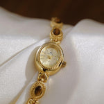 Orologio da polso ovale da donna BS Bee Sister FA1859, vintage analogico al quarzo, gioiello elegante.