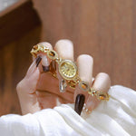 Orologio da polso ovale da donna BS Bee Sister FA1859, vintage analogico al quarzo, gioiello elegante.