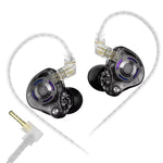 Cuffie da gioco cablate KZ-Gale HiFi da 1,2 m, Black Standard 3.5mm, Black With Mic 3.5mm, White Standard 3.5mm, White With Mic 3.5mm, Black M2 Cable Sound Card Type-C, White M2 Cable Sound Card Type-C