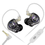 Cuffie da gioco cablate KZ-Gale HiFi da 1,2 m, Black Standard 3.5mm, Black With Mic 3.5mm, White Standard 3.5mm, White With Mic 3.5mm, Black M2 Cable Sound Card Type-C, White M2 Cable Sound Card Type-C