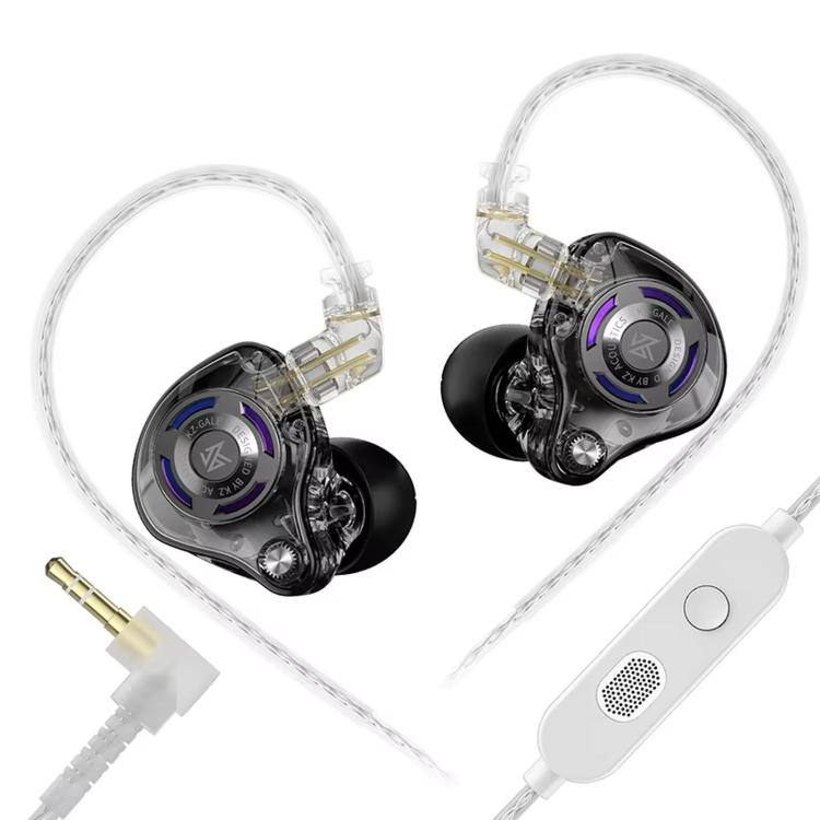 Cuffie da gioco cablate KZ-Gale HiFi da 1,2 m, Black Standard 3.5mm, Black With Mic 3.5mm, White Standard 3.5mm, White With Mic 3.5mm, Black M2 Cable Sound Card Type-C, White M2 Cable Sound Card Type-C