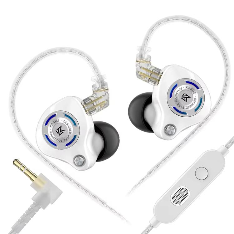 Cuffie da gioco cablate KZ-Gale HiFi da 1,2 m, Black Standard 3.5mm, Black With Mic 3.5mm, White Standard 3.5mm, White With Mic 3.5mm, Black M2 Cable Sound Card Type-C, White M2 Cable Sound Card Type-C