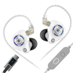 Cuffie da gioco cablate KZ-Gale HiFi da 1,2 m, Black Standard 3.5mm, Black With Mic 3.5mm, White Standard 3.5mm, White With Mic 3.5mm, Black M2 Cable Sound Card Type-C, White M2 Cable Sound Card Type-C