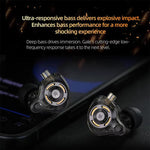 Cuffie da gioco cablate KZ-Gale HiFi da 1,2 m, Black Standard 3.5mm, Black With Mic 3.5mm, White Standard 3.5mm, White With Mic 3.5mm, Black M2 Cable Sound Card Type-C, White M2 Cable Sound Card Type-C