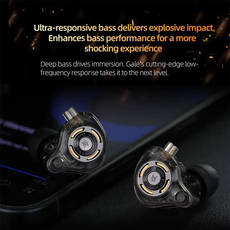 Cuffie da gioco cablate KZ-Gale HiFi da 1,2 m, Black Standard 3.5mm, Black With Mic 3.5mm, White Standard 3.5mm, White With Mic 3.5mm, Black M2 Cable Sound Card Type-C, White M2 Cable Sound Card Type-C