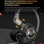 Cuffie da gioco cablate KZ-Gale HiFi da 1,2 m, Black Standard 3.5mm, Black With Mic 3.5mm, White Standard 3.5mm, White With Mic 3.5mm, Black M2 Cable Sound Card Type-C, White M2 Cable Sound Card Type-C