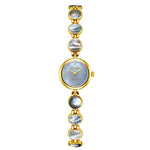 Orologio da polso da donna BS Bee Sister FA1873 con bracciale rotondo, stile vintage con madreperla, analogico al quarzo, elegante.