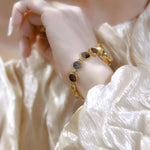 Orologio da polso da donna BS Bee Sister FA1873 con bracciale rotondo, stile vintage con madreperla, analogico al quarzo, elegante.