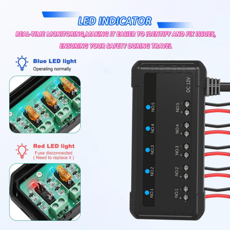 Kit relè universale 12V per scatola fusibili auto e moto