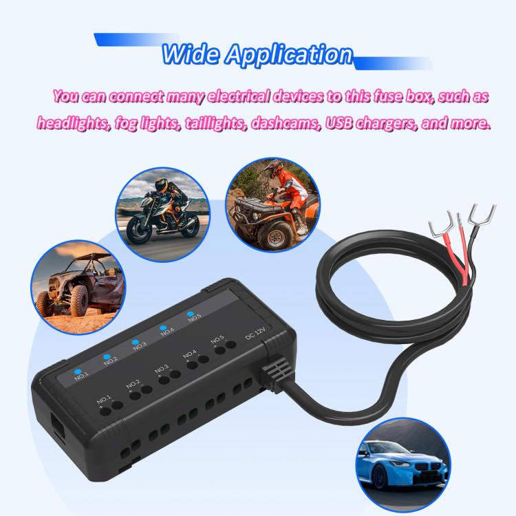 Kit relè universale 12V per scatola fusibili auto e moto