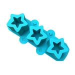 Stampo in silicone morbido a 3 cavità a forma di stella per bicchieri da ghiaccio, vasi per piante grasse e vasi in gesso.