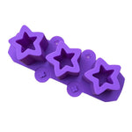 Stampo in silicone morbido a 3 cavità a forma di stella per bicchieri da ghiaccio, vasi per piante grasse e vasi in gesso.