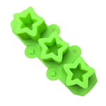Stampo in silicone morbido a 3 cavità a forma di stella per bicchieri da ghiaccio, vasi per piante grasse e vasi in gesso.