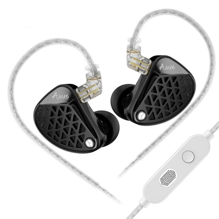 Cuffie KZ-AM16 con driver dedicati per basse frequenze, ideali per musica, gaming e audio Hi-Fi, con cavo da 1,2 m., Balanced Standard 3.5mm, Balanced With Mic 3.5mm, Bass Enhanced Standard 3.5mm, Bass Enhanced With Mic 3.5mm, Balanced With Mic Type-C ...