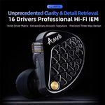 Cuffie KZ-AM16 con driver dedicati per basse frequenze, ideali per musica, gaming e audio Hi-Fi, con cavo da 1,2 m., Balanced Standard 3.5mm, Balanced With Mic 3.5mm, Bass Enhanced Standard 3.5mm, Bass Enhanced With Mic 3.5mm, Balanced With Mic Type-C ...