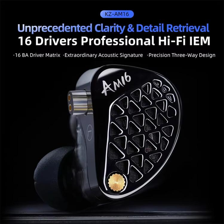 Cuffie KZ-AM16 con driver dedicati per basse frequenze, ideali per musica, gaming e audio Hi-Fi, con cavo da 1,2 m., Balanced Standard 3.5mm, Balanced With Mic 3.5mm, Bass Enhanced Standard 3.5mm, Bass Enhanced With Mic 3.5mm, Balanced With Mic Type-C ...