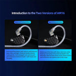 Cuffie KZ-AM16 con driver dedicati per basse frequenze, ideali per musica, gaming e audio Hi-Fi, con cavo da 1,2 m., Balanced Standard 3.5mm, Balanced With Mic 3.5mm, Bass Enhanced Standard 3.5mm, Bass Enhanced With Mic 3.5mm, Balanced With Mic Type-C ...