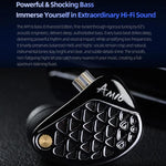 Cuffie KZ-AM16 con driver dedicati per basse frequenze, ideali per musica, gaming e audio Hi-Fi, con cavo da 1,2 m., Balanced Standard 3.5mm, Balanced With Mic 3.5mm, Bass Enhanced Standard 3.5mm, Bass Enhanced With Mic 3.5mm, Balanced With Mic Type-C ...
