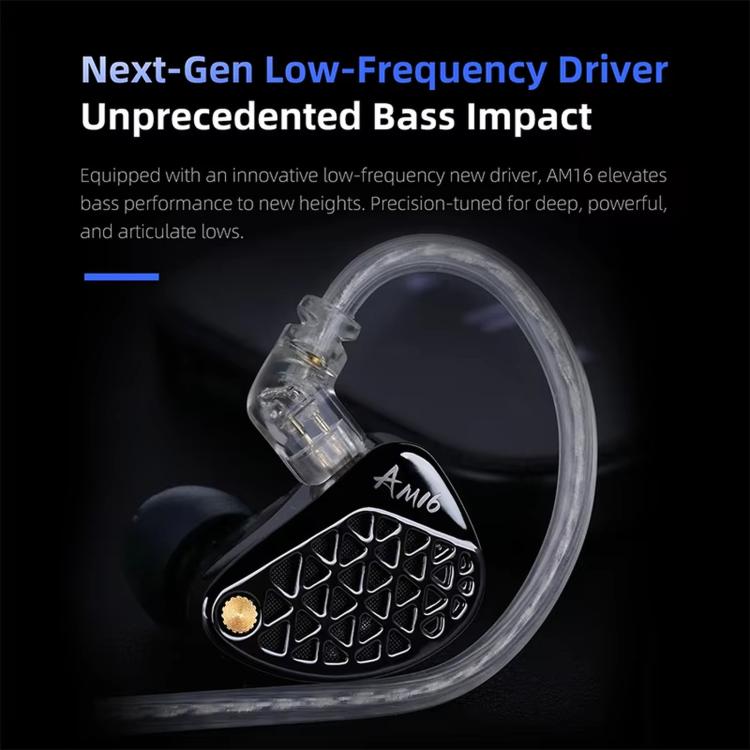 Cuffie KZ-AM16 con driver dedicati per basse frequenze, ideali per musica, gaming e audio Hi-Fi, con cavo da 1,2 m., Balanced Standard 3.5mm, Balanced With Mic 3.5mm, Bass Enhanced Standard 3.5mm, Bass Enhanced With Mic 3.5mm, Balanced With Mic Type-C ...
