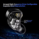 Cuffie KZ-AM16 con driver dedicati per basse frequenze, ideali per musica, gaming e audio Hi-Fi, con cavo da 1,2 m., Balanced Standard 3.5mm, Balanced With Mic 3.5mm, Bass Enhanced Standard 3.5mm, Bass Enhanced With Mic 3.5mm, Balanced With Mic Type-C ...