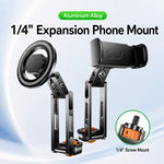 Attacco per treppiede con vite da 1/4 di pollice per fotocamere, monitor e luci ad anello., Magnetic Mount, Tension Phone Clamp, 17mm Ball Joint Base Only