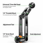 Attacco per treppiede con vite da 1/4 di pollice per fotocamere, monitor e luci ad anello., Magnetic Mount, Tension Phone Clamp, 17mm Ball Joint Base Only